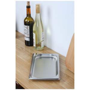 Gastro GN 1/3 Stainless Steel Tray - Depth 20 mm - 0.6 L - Dynasteel