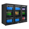 Retrobar Refrigerato 328 L 3 Porte in Vetro Nero