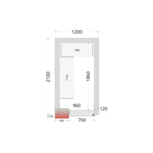 Negative Cold Room Tefcold 1200x2100 - Practical Storage and Energy Saving