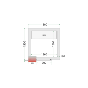 Camera Frigorifera Negativa TEFCOLD 1500x1500: Conservazione ottimale dei prodotti freschi, installazione facile