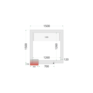 Negative Cold Room TEFCOLD 1500x1500: Optimal preservation of fresh products, easy installation