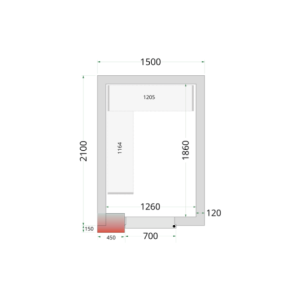 Negative Cold Room TEFCOLD - 1500 x 2100: Quality and Efficiency for Professional Catering