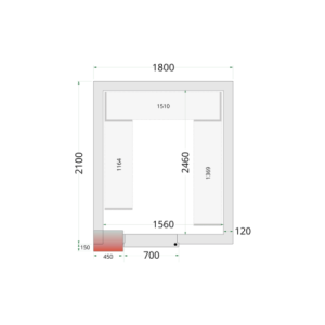 Negative Cold Room TEFCOLD 1800x2100 - Efficient storage for kitchen professionals