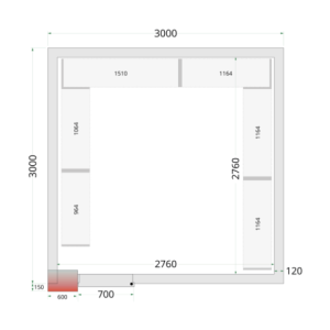 Negative Cold Room TEFCOLD - 3000x3000: Easy & Economical Storage