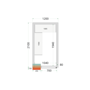 Camera Fredda Positiva - 1200 x 2100 TEFCOLD : Stoccaggio refrigerato professionale