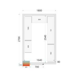 Camera Fredda Positiva - 1800 x 2700 - TEFcold - Stoccaggio ottimizzato e costo accessibile