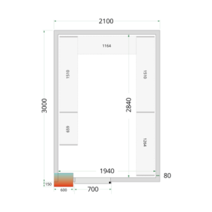 Camera Fredda Positiva 2100x3000 - TEFCOLD | Stoccaggio Refrigerato Efficiente