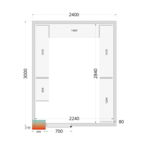 Camera Frigorifera Positiva - 2400 x 3000 TEFCOLD | Stoccaggio alimentare efficiente e conveniente