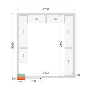 Chambre Froide Positive - 2700x3000 | TEFCOLD - Stockage optimisé pour professionnels