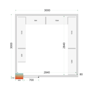Camera Fredda Positiva - 3000 x 3000 TEFCOLD | Stoccaggio professionale ottimizzato ed efficiente