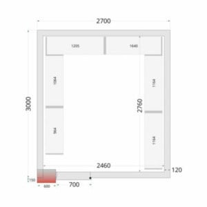 Kit Scaffalatura per Camera Fredda 2700 x 3000 - TEFCOLD | Organizza il tuo stoccaggio e conserva i tuoi prodotti alimentari