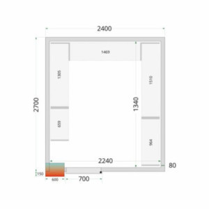 Kit Scaffalatura Camera Fredda 2400x2700 TEFCOLD - Stoccaggio efficiente e resistente in camera fredda