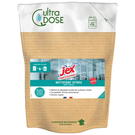 Detergente per Vetri Ultra Dose 5 L di Jex - Ecologico e Performante