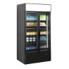 Vetrina Refrigerata Positiva Nera - 2 Porte Vetrate - 524 L TEFCOLD: Eleganza e Prestazioni per Professionisti