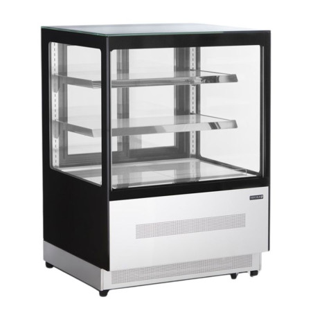 Refrigerated Display Counter 2 Glass Doors Black - 140L TEFCOLD