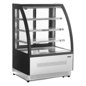 Vitrine Réfrigérée Comptoir 2 Portes Noire - 158 L | TEFCOLD