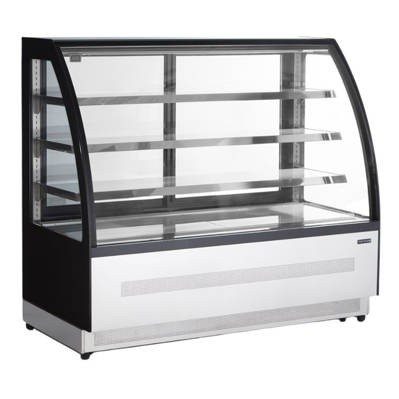 Vitrine Réfrigérée Comptoir 2 Portes Vitrées Noire - TEFCOLD LPD1500C/BLACK