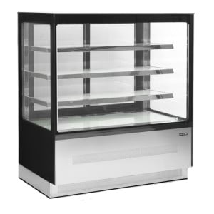 Vetrina Refrigerata Banco 2 Porte Vetrate Nere - TEFCOLD LPD1203F/BLACK | Fourniresto