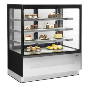 Vetrina Refrigerata Banco 2 Porte Vetrate Nere - TEFCOLD LPD1203F/BLACK | Fourniresto