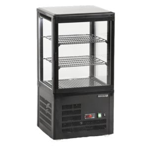 Vetrina Refrigerata da Banco Porta Vetrata Nera - 58 L | TEFCOLD