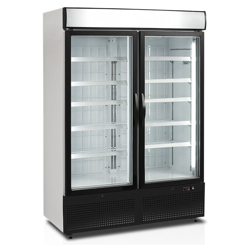 Vetrina Congelatore Verticale Bianca - 2 Porte in Vetro - 930 L TEFCOLD | Fourniresto