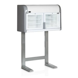 Congelatore a Parete con Supporto - 2 Porte Vetrate - 170L TEFCOLD | Ottimizza la tua Superficie Commerciale