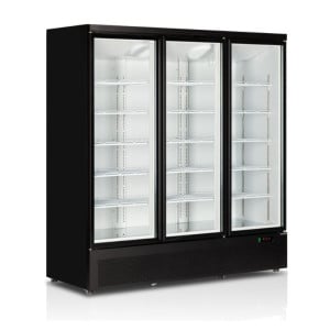 Vetrina Congelatore Nera - 3 Porte Vetrate - 1090 L | TEFCOLD Atom Maxi