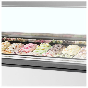 Vitrine à glace ventilée avec façade droite - 20 x 5 L | TEFCOLD MILLENNIUM ST20