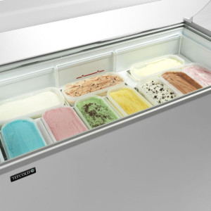 Congélateur Coffre à Glace avec Verre Incurvé - 325L TEFCOLD | Haute performance, design moderne et espace de stockage suffisant