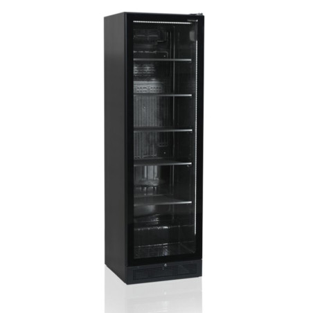 Armadio Refrigerato Nero - Porta Vetrata 347L TEFCOLD: Stoccaggio ottimale e presentazione elegante dei tuoi prodotti