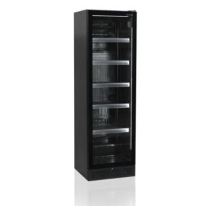 Armadio Refrigerato Nero - Porta Vetrata 347L TEFCOLD: Stoccaggio ottimale e presentazione elegante dei tuoi prodotti