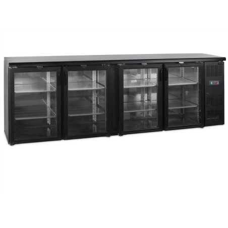 Retrobar Refrigerato 4 Porte in Vetro - 605 L | TEFCOLD: Prestazioni e Design