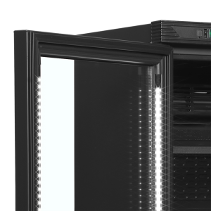 Black TEFCOLD CEV425 Beverage Refrigerated Cabinet - Left Glass Door 347L