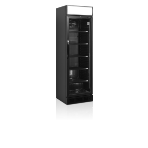 Armoire Réfrigérée à Boissons Noir TEFCOLD - Porte Vitrée 347L, Éclairage LED