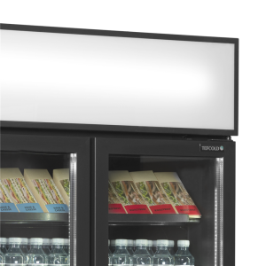 Armadio Refrigerato Nero TEFCOLD - 2 Porte Vetrate - 535 L