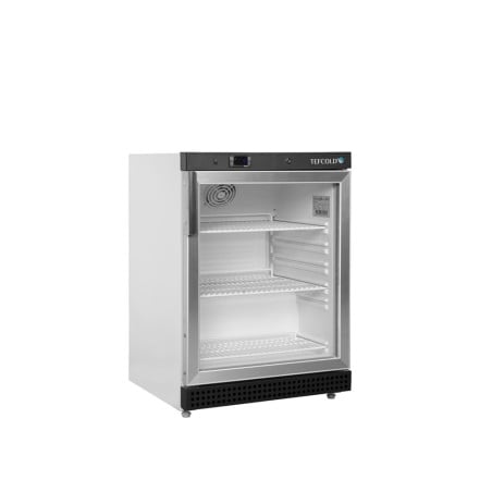 Armadio Refrigerato Positivo Vetrato Bianco 119 L TEFCOLD - Illuminazione LED & Termostato Elettronico.