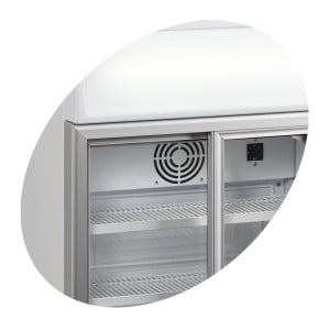 Mini Armadio Refrigerato TEFCOLD 60L con Canopy e 2 Porte in Vetro