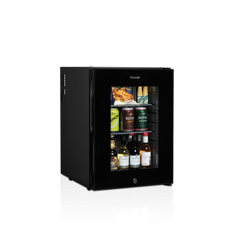 Mini Frigo Bar Porte Vitrée Noir 35 L TEFCOLD TM44G Efficace & Élégant