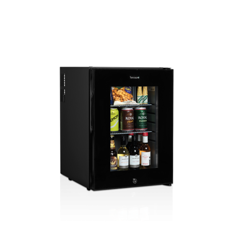 Mini Fridge Bar Glass Door Black 35 L TEFCOLD TM44G Efficient & Elegant