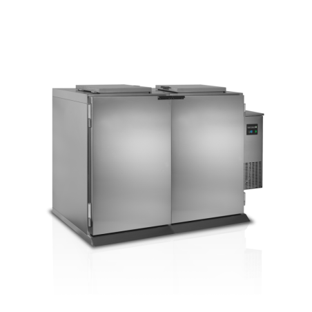 Poubelle Réfrigérée Inox - 2 Portes TEFCOLD 120 L