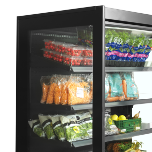 Vetrina Refrigerata Supermercato Nera 3 Porte 1160 L TEFCOLD - A Risparmio Energetico & Spaziosa