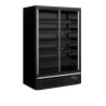 TEFCOLD Black Supermarket Refrigerated Display Case - 2 Doors - 629 L