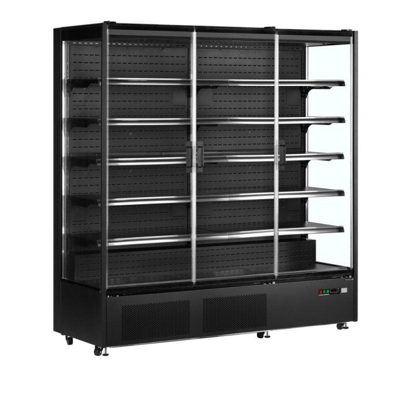 Vetrina Refrigerata Supermercato Nera - 1147 L TEFCOLD