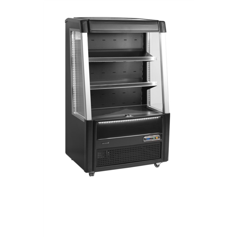 Open Black Refrigerated Display Case 242 L Tefcold ODC90 BLACK - Elegant Design