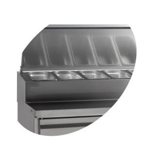 Tavolo refrigerato TEFCOLD in acciaio inox - 8 GN 1/3