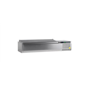 Saladette da appoggio coperchio inox - Statica - 5 GN 1/4 - TEFCOLD