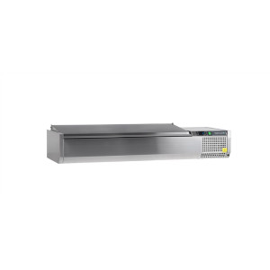 Saladette da Appoggio Coperchio Inox - Statico - 7 GN 1/4 - TEFCOLD