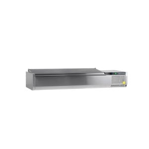 Saladette da Appoggio Coperchio Inox - Statico - 6 GN 1/3 - TEFCOLD