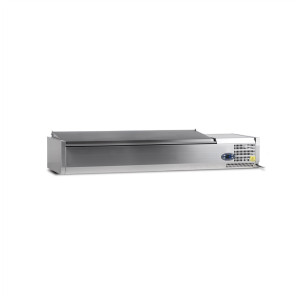 Saladette da Appoggio Coperchio Inox - Statico - 7 GN 1/3 - TEFCOLD