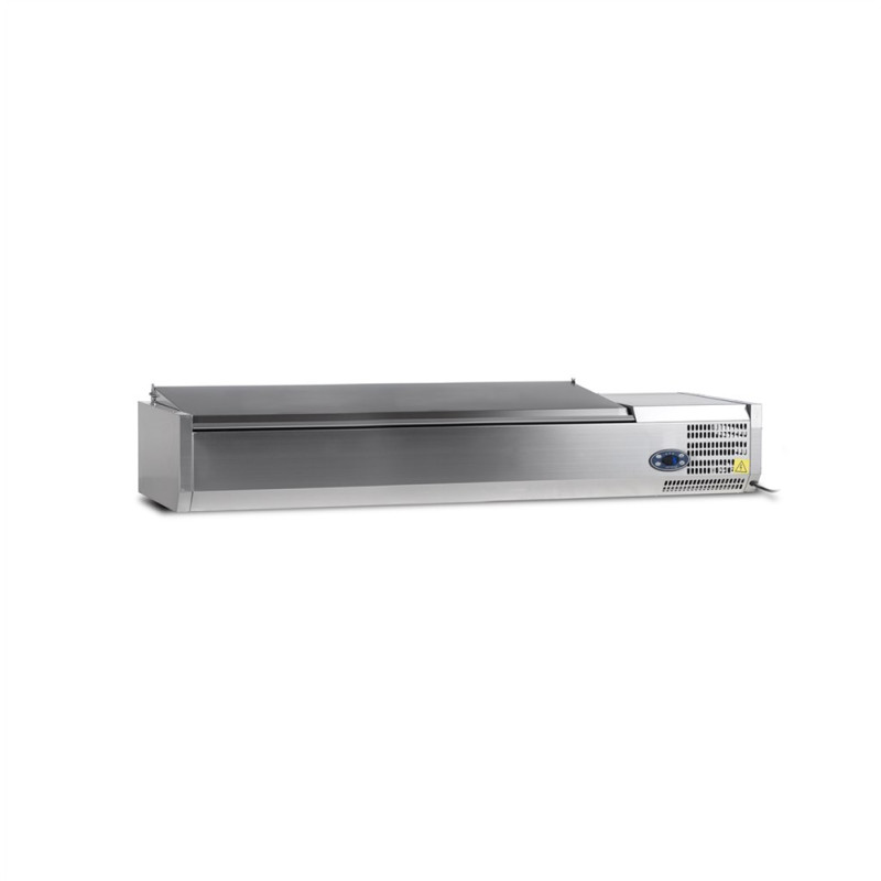 Saladette da Appoggio Coperchio Inox - Statico - 7 GN 1/3 - TEFCOLD
